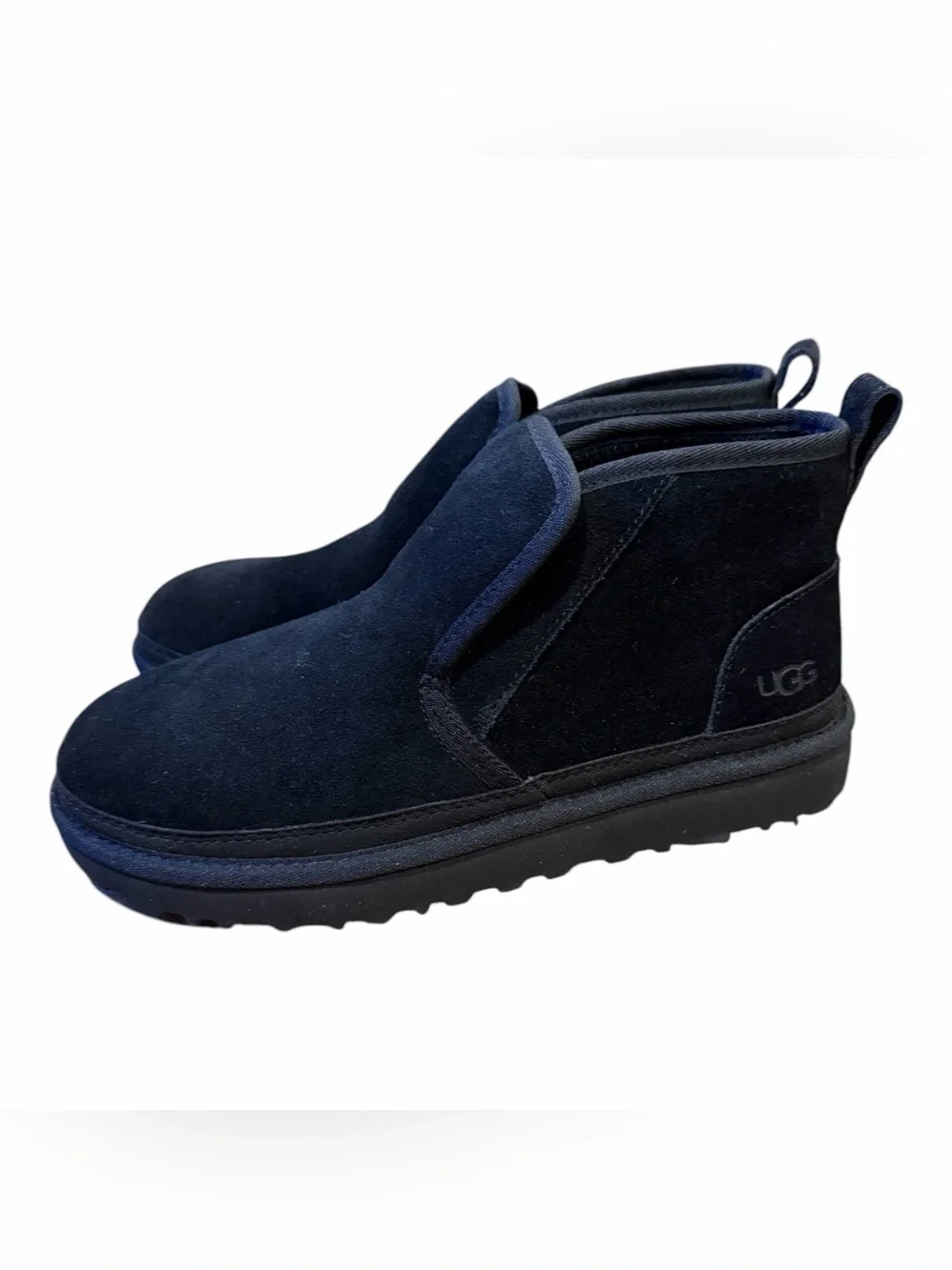 UGG Men's Black Suede Slip-On Loafers